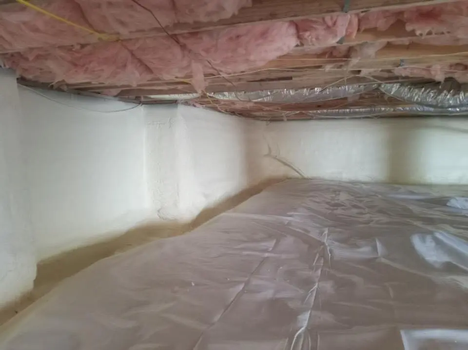 Crawl space encapsulation with closed-cell spray foam for Roof Maintenance in Windsor Heights
